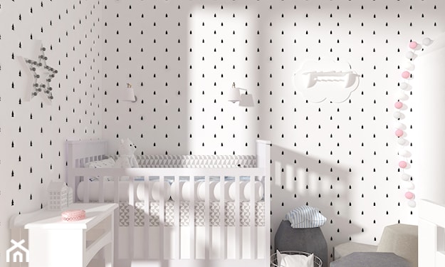biało-czarna stylizacja pokoju dziecka
