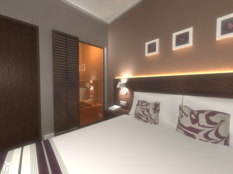 Apartament hotelowy - sypialnia - zdjęcie od 3BSTUDIO - Homebook