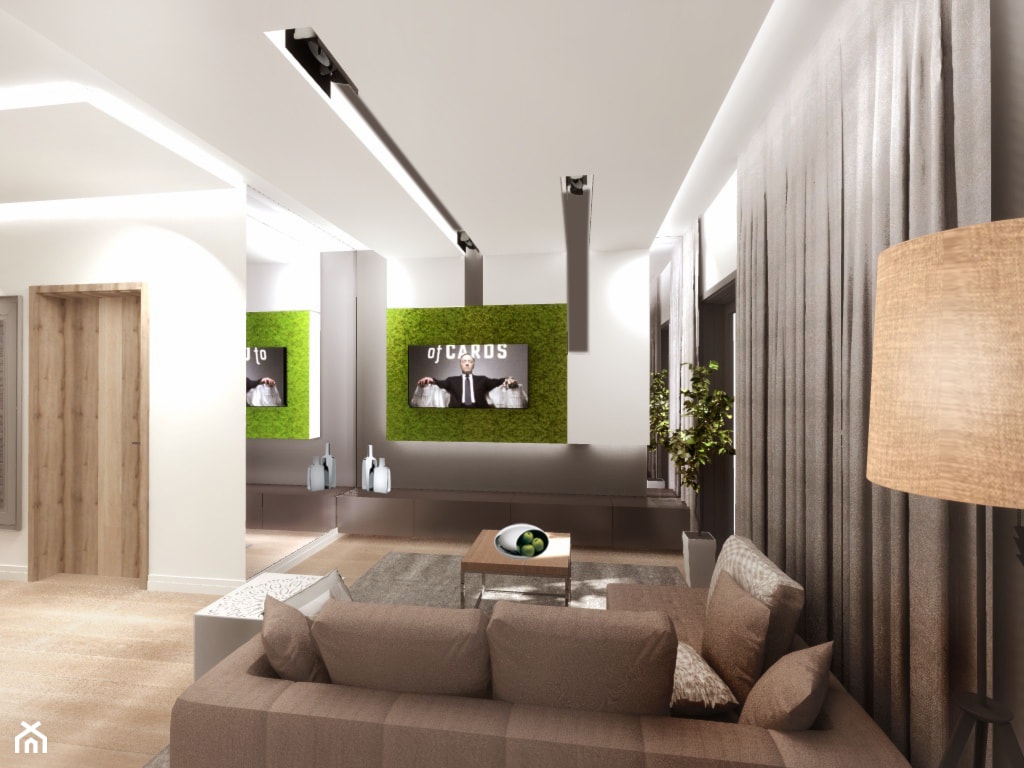 Mieszkanie typu studio - widok na salon - zdjęcie od 3BSTUDIO - Homebook