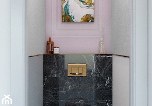 Łazienka numer 1 - Mała bez okna z marmurową podłogą łazienka, styl tradycyjny - zdjęcie od YOOKU PROJEKTANCI