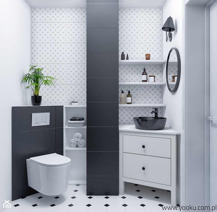 Łazienka numer 2 - Mała bez okna łazienka, styl tradycyjny - zdjęcie od YOOKU PROJEKTANCI