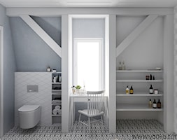 Łazienka numer 3 - Średnia łazienka z oknem, styl skandynawski - zdjęcie od YOOKU PROJEKTANCI - Homebook