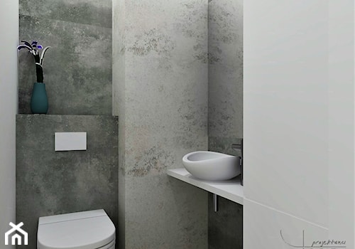 Na początku była łazienka - Mała bez okna łazienka, styl industrialny - zdjęcie od YOOKU PROJEKTANCI