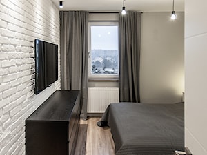 M6 - Mała szara sypialnia, styl nowoczesny - zdjęcie od TB