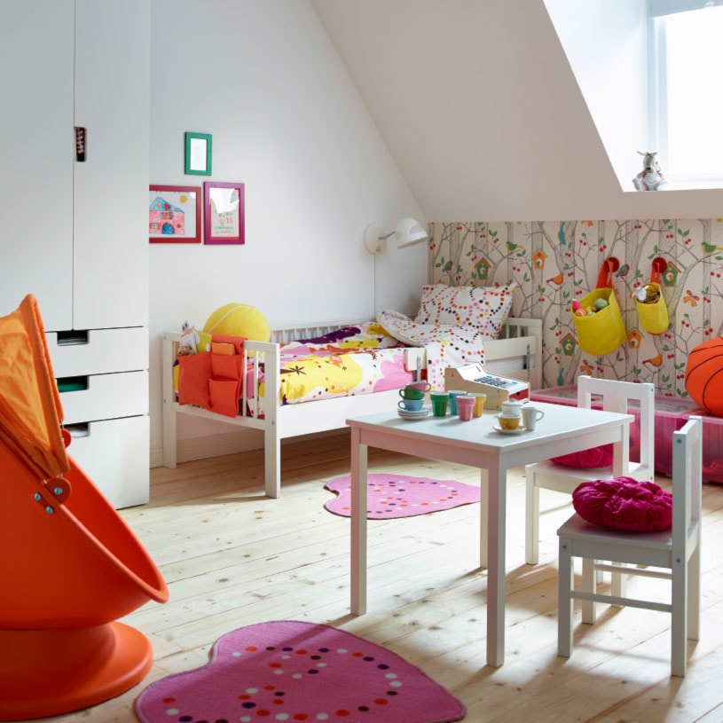 Pokój dziecka IKEA - Średni biały pokój dziecka dla dziecka dla dziewczynki - zdjęcie od IKEA