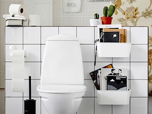 Łazienka IKEA - Mała bez okna z lustrem z marmurową podłogą łazienka - zdjęcie od IKEA