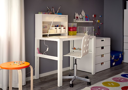 Pokój dziecka IKEA - Średni szary pokój dziecka dla dziecka dla dziewczynki - zdjęcie od IKEA