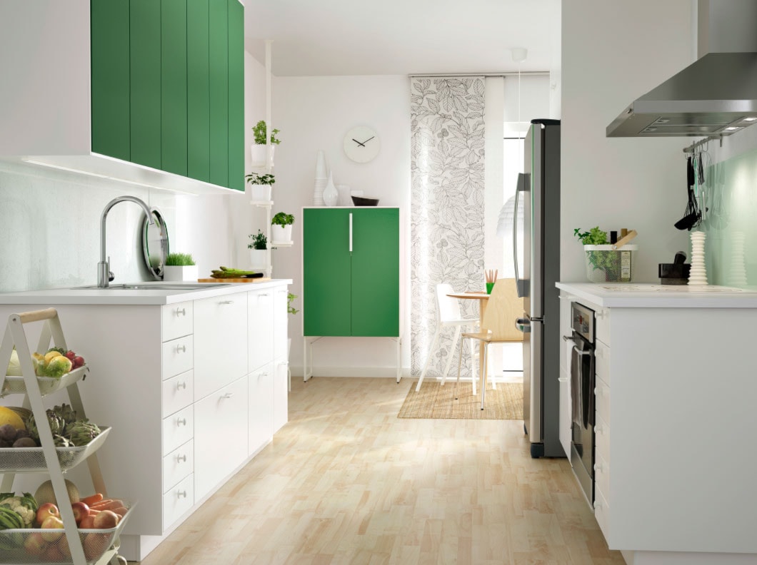 Kuchnia IKEA - Z zabudowaną lodówką z lodówką wolnostojącą kuchnia - zdjęcie od IKEA - Homebook
