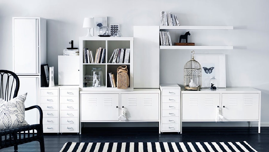Pokój dzienny IKEA - Średni biały salon, styl skandynawski - zdjęcie od IKEA