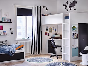 Pokój dziecka IKEA - Średni biały pokój dziecka dla nastolatka dla chłopca dla dziewczynki dla rodzeństwa, styl nowoczesny - zdjęcie od IKEA