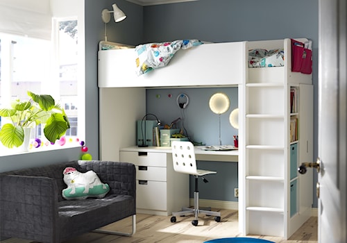 Pokój dziecka IKEA - Mały szary pokój dziecka dla dziecka dla nastolatka dla chłopca dla dziewczynki - zdjęcie od IKEA