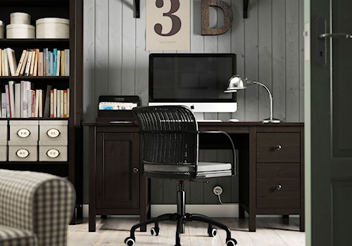 Domowe biuro IKEA - Małe szare biuro, styl nowoczesny - zdjęcie od IKEA