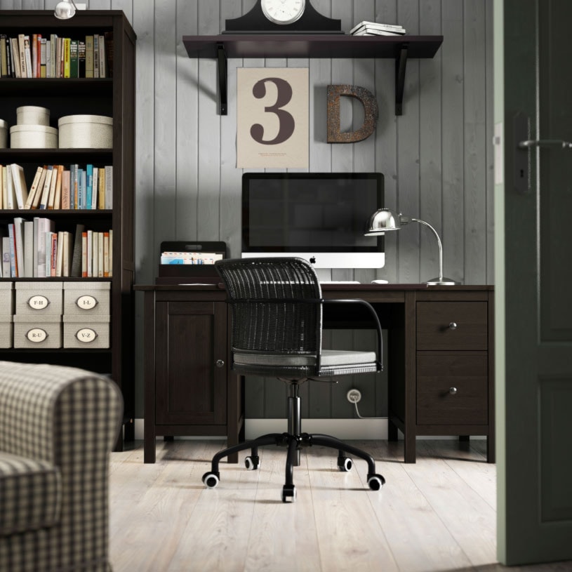 Domowe biuro IKEA - Małe szare biuro, styl nowoczesny - zdjęcie od IKEA