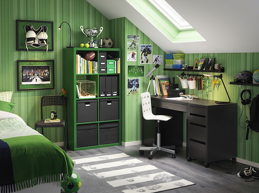 Pokój dziecka IKEA - Mały zielony pokój dziecka dla nastolatka dla chłopca - zdjęcie od IKEA