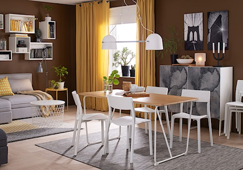 Jadalnia IKEA - Średnia brązowa jadalnia w salonie - zdjęcie od IKEA