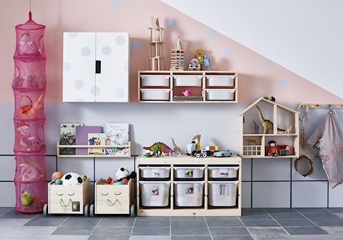 Pokój dziecka IKEA - Średni biały różowy pokój dziecka dla dziecka dla dziewczynki - zdjęcie od IKEA