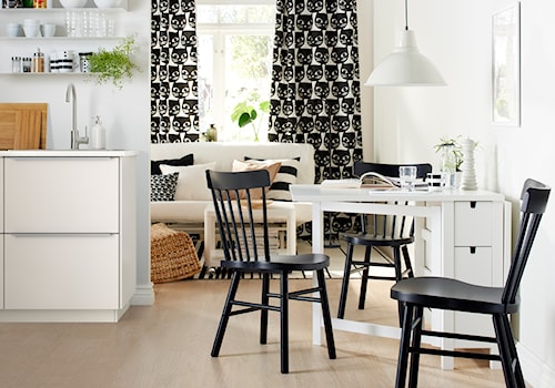 Jadalnia IKEA - Średnia biała jadalnia w kuchni - zdjęcie od IKEA