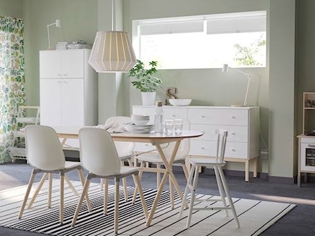 Aranżacje wnętrz - Jadalnia: Jadalnia IKEA - Średnia jadalnia jako osobne pomieszczenie, styl skandynawski - IKEA. Przeglądaj, dodawaj i zapisuj najlepsze zdjęcia, pomysły i inspiracje designerskie. W bazie mamy już prawie milion fotografii!