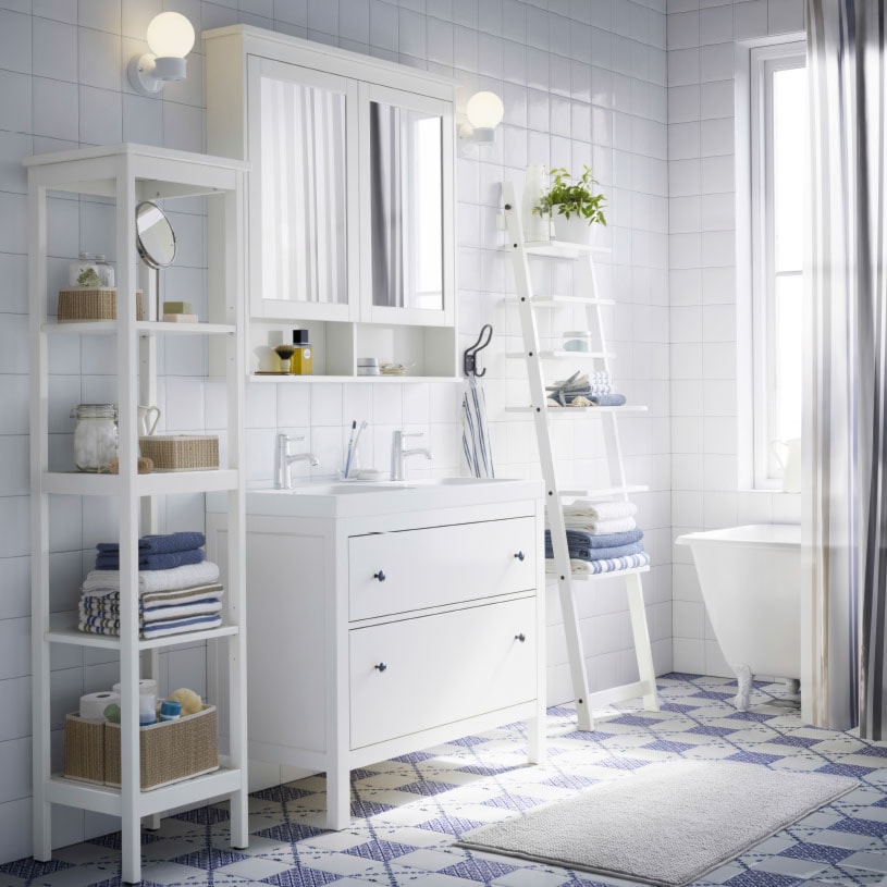 Łazienka IKEA - Średnia łazienka z oknem, styl skandynawski - zdjęcie od IKEA - Homebook