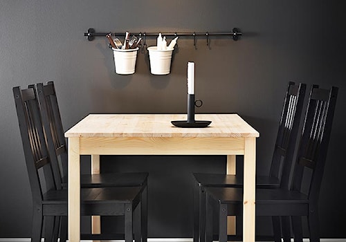 Jadalnia IKEA - Mała czarna jadalnia jako osobne pomieszczenie, styl minimalistyczny - zdjęcie od IKEA