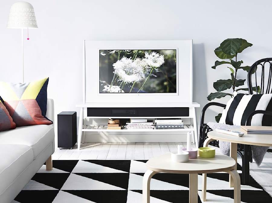 Pokój dzienny IKEA - Mały biały salon, styl skandynawski - zdjęcie od IKEA