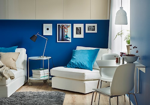 Jadalnia IKEA - Mała niebieska jadalnia w salonie - zdjęcie od IKEA