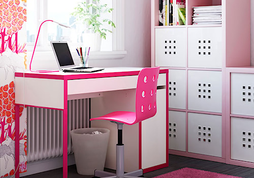 Domowe biuro IKEA - Małe różowe biuro - zdjęcie od IKEA