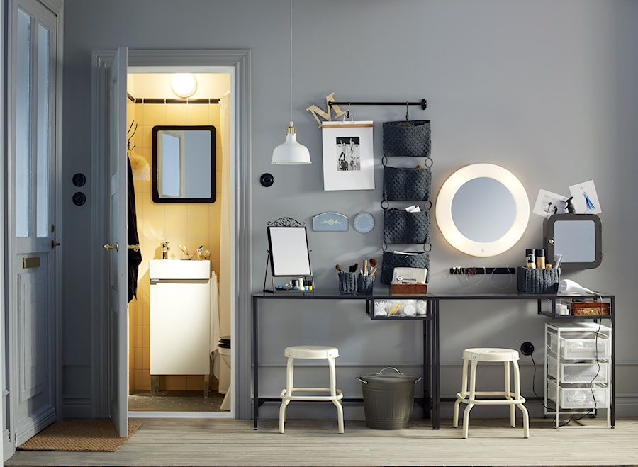 Katalog 2017 - Szara sypialnia z łazienką - zdjęcie od IKEA