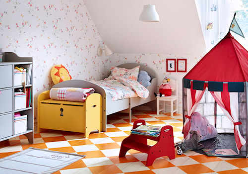 Pokój dziecka IKEA - Średni biały różowy pokój dziecka dla dziecka dla chłopca dla dziewczynki - zdjęcie od IKEA