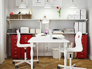 Domowe biuro IKEA - Małe szare biuro - zdjęcie od IKEA