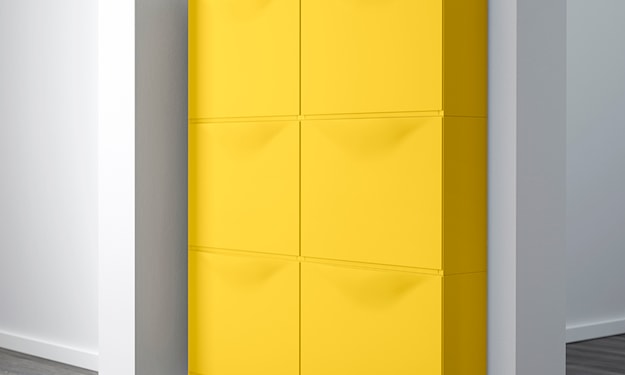 żółta szafka do przedpokoju IKEA