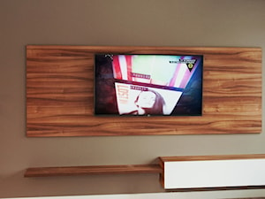 Ściana telewizyjna płyta drewniana - zdjęcie od dmdesign