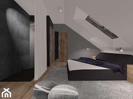 Aranżacje wnętrz - Sypialnia: soft-loft design wśród zieleni - proszę wejść. Przeglądaj, dodawaj i zapisuj najlepsze zdjęcia, pomysły i inspiracje designerskie. W bazie mamy już prawie milion fotografii!