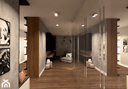 Projekt wnętrza mieszkalnego _ 65 m 2. - Średni hol / przedpokój, styl nowoczesny - zdjęcie od TU Design