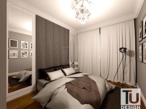 Klasyczna Praga _ aranżacja sypialni. - Średnia szara sypialnia, styl tradycyjny - zdjęcie od TU Design