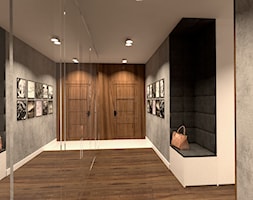 Projekt wnętrza mieszkalnego _ 65 m 2. - Średni beżowy hol / przedpokój, styl nowoczesny - zdjęcie od TU Design - Homebook