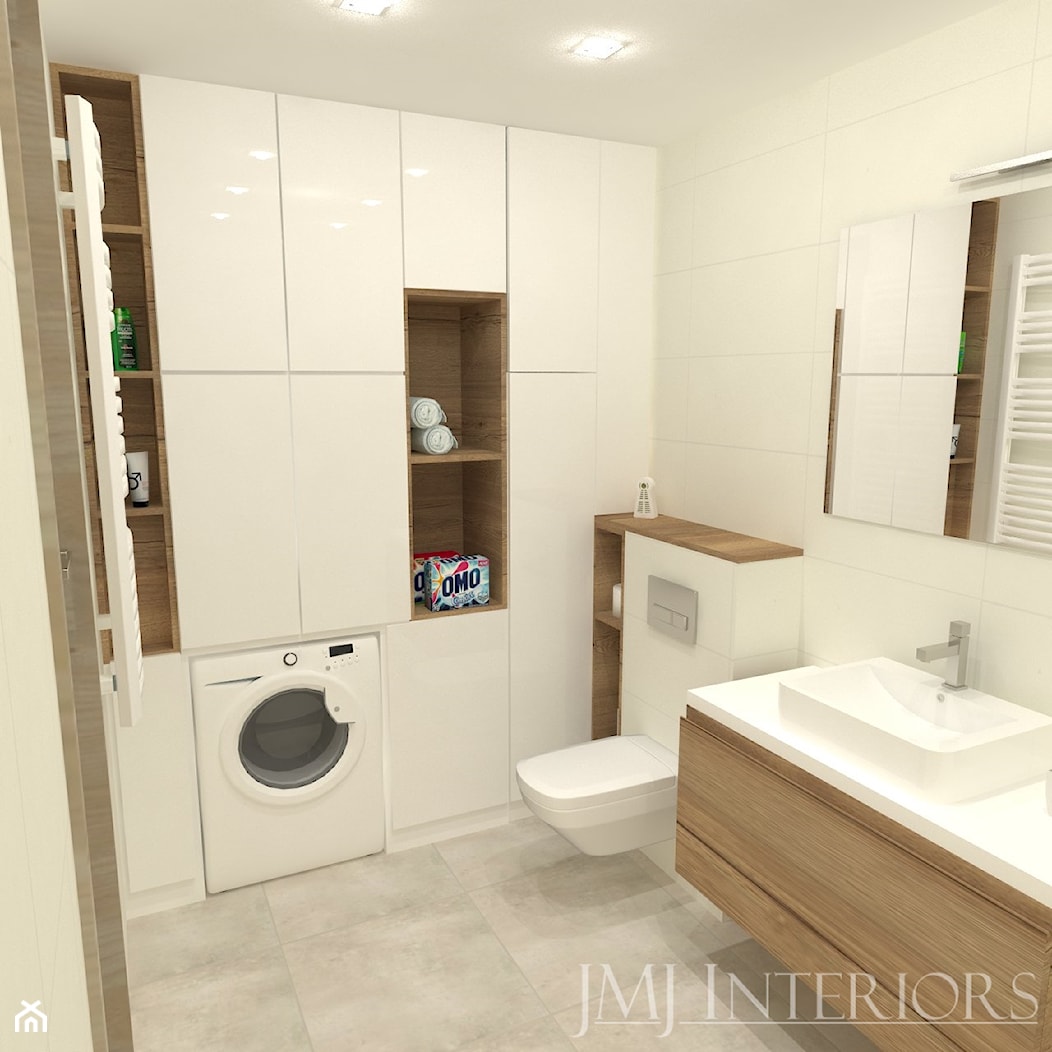 Funkcjonalna zabudowa łazienkowa - zdjęcie od JMJ Interiors - Homebook