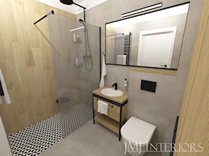 Komfortowe mieszkanie dla młodego małżeństwa - Gdańsk - Średnia bez okna z lustrem łazienka - zdjęcie od JMJ Interiors