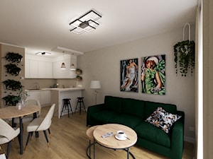 40-metrowe mieszkanie Gdańsk - Salon, styl nowoczesny - zdjęcie od JMJ Interiors