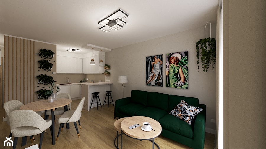 40-metrowe mieszkanie Gdańsk - Salon, styl nowoczesny - zdjęcie od JMJ Interiors