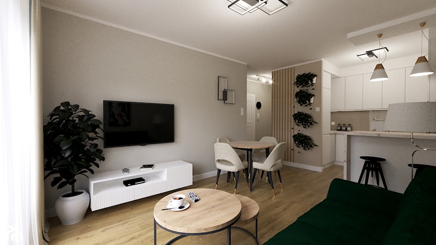 40-metrowe mieszkanie Gdańsk - Salon, styl nowoczesny - zdjęcie od JMJ Interiors