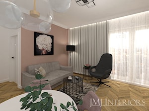 Mały różowy salon - zdjęcie od JMJ Interiors