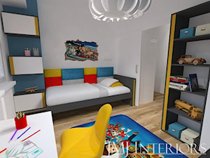 mieszkanie w Łodzi - Mały biały pokój dziecka dla dziecka dla chłopca dla dziewczynki, styl nowoczesny - zdjęcie od JMJ Interiors