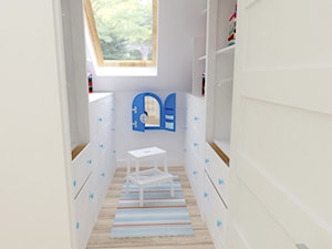 20-metrowy pokój na poddaszu dla niemowlęcia - Garderoba, styl tradycyjny - zdjęcie od JMJ Interiors