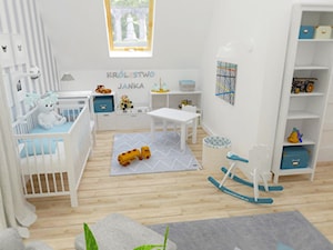 20-metrowy pokój na poddaszu dla niemowlęcia - Pokój dziecka, styl tradycyjny - zdjęcie od JMJ Interiors