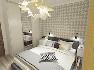 Mieszkanie w Poznaniu - Średnia biała sypialnia, styl skandynawski - zdjęcie od JMJ Interiors