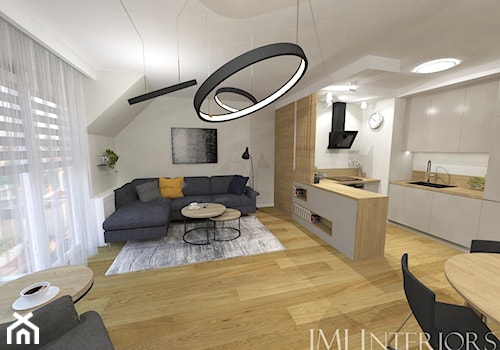 Minimalistyczne mieszkanie na Oruni Górnej Gdańsk - Salon, styl minimalistyczny - zdjęcie od JMJ Interiors