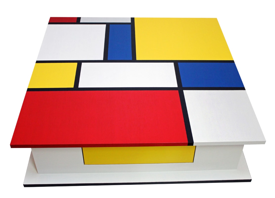 Modernistyczna ława inspirowana sztuką Mondrian - zdjęcie od EVA DESIGN - Homebook