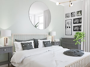 Lublin, Śródmieście - Mała biała sypialnia, styl nowoczesny - zdjęcie od MAGU. Pracownia projektowa