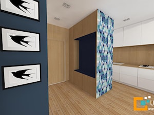 mieszkanie mokotów - Średni brązowy hol / przedpokój, styl minimalistyczny - zdjęcie od urzadzeni